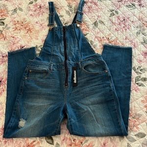 NWT Dollhouse brand denim overalls size 13
